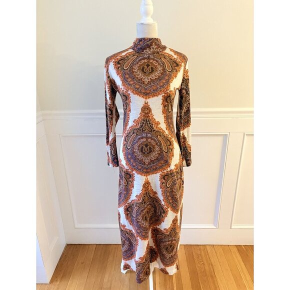 Luscin of London Dresses & Skirts - Vintage British 60's 70's Paisley Dress Luscin of London 38 M